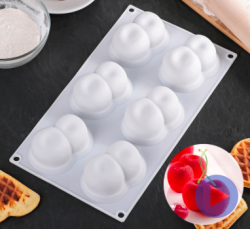 Изображение Форма для выпечки и муссовых десертов 6 ячеек 29,8х17,2х4,2 см "Вишенки"